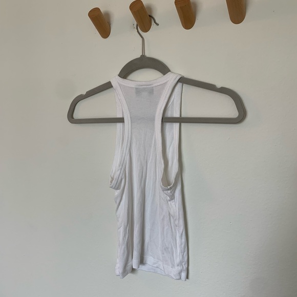 Top Shop High Neck White Ribbed Tank - Picture 3 of 3